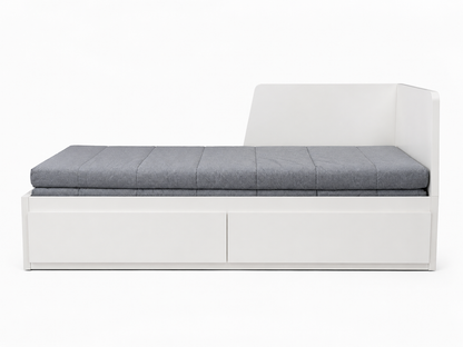 IKEA BRIMNES Day-Bed with 2 Drawers and 2 Mattresses | White, 80/160x200 cm