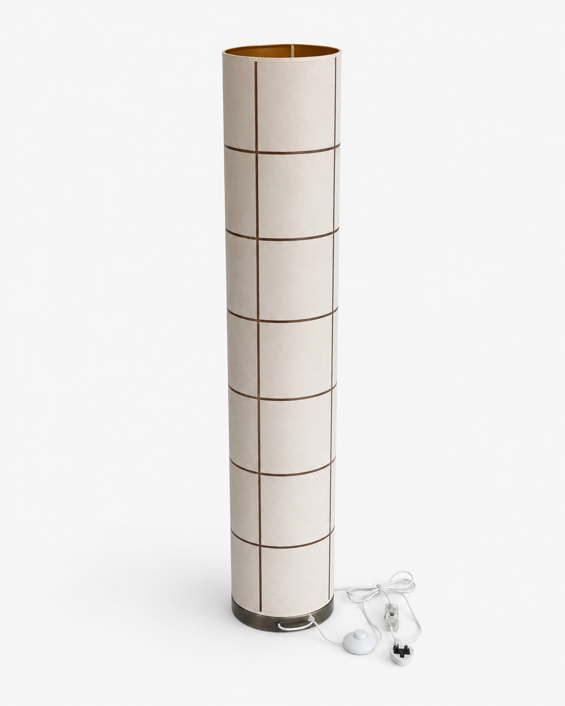 Home Centre M322FL-S Cylindrical Fabric Floor Lamp | Cream