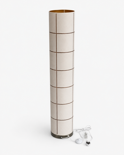 Home Centre M322FL-S Cylindrical Fabric Floor Lamp | Cream