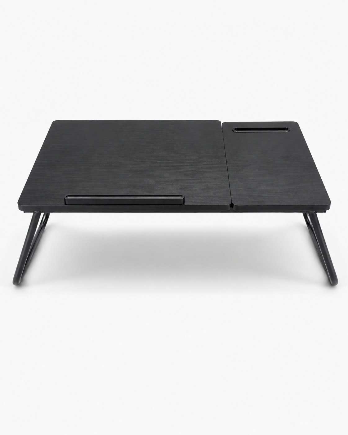 Adjustable Foldable Laptop Bed Table with Mouse Pad & Tablet Slot | Black