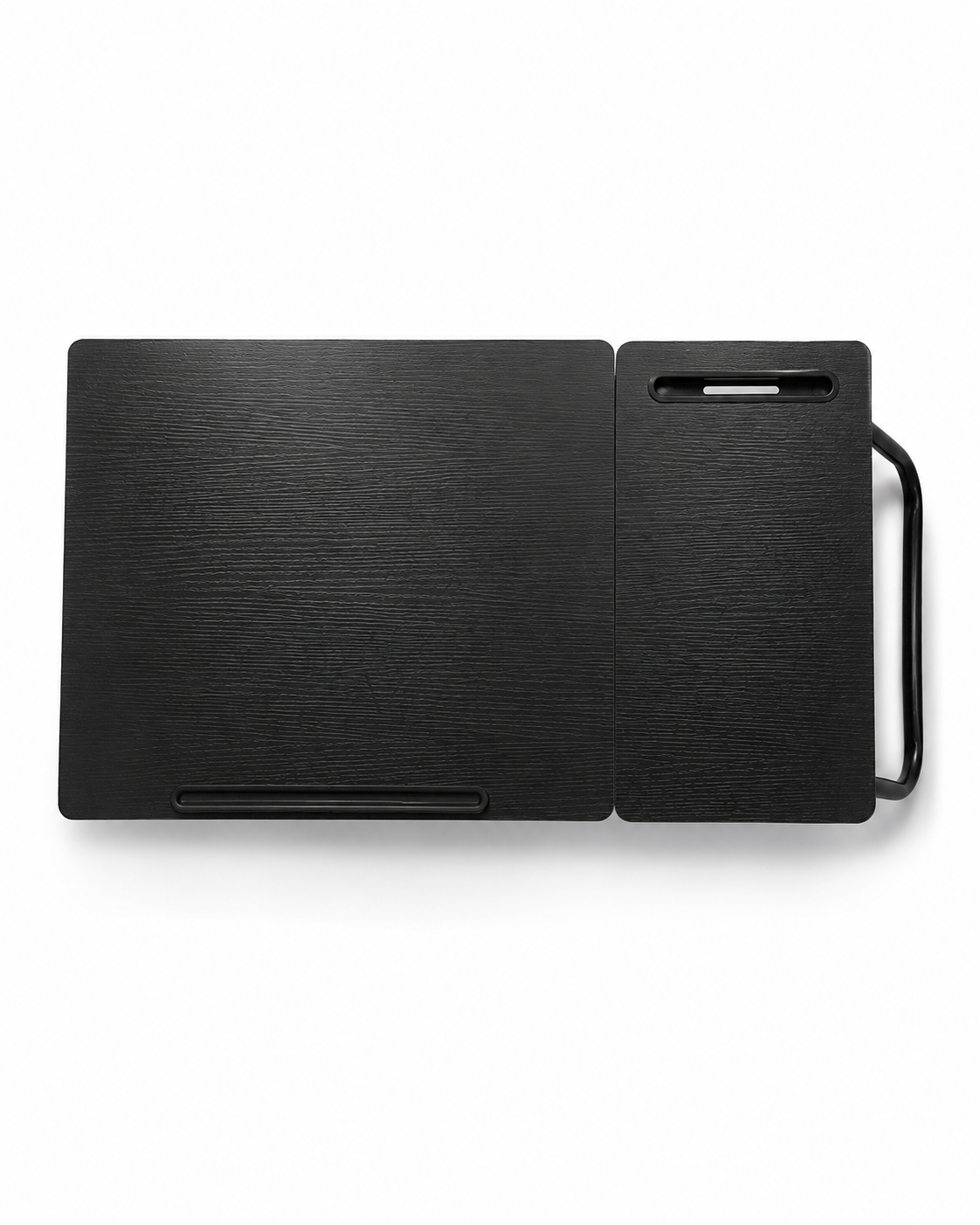 Adjustable Foldable Laptop Bed Table with Mouse Pad & Tablet Slot | Black