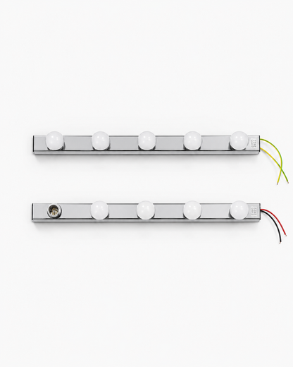 MELSAVY Hollywood Style 5-Bulb Vanity Mirror Light Bars (Pair) | Chrome
