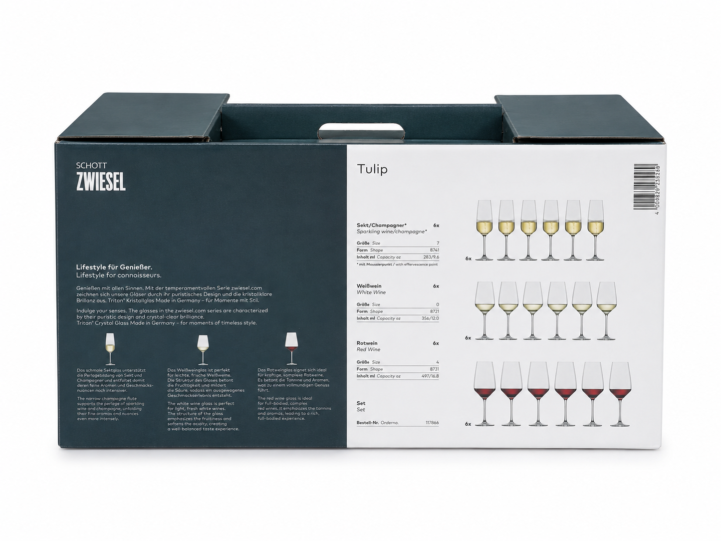 Schott Zwiesel Tulip Crystal Wine Glass Set – 18 Pieces | Made in Germany