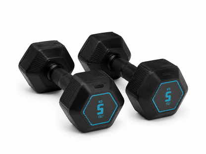 DOMYOS Hex Dumbbell Pair – 5 kg Each / 10 kg Total