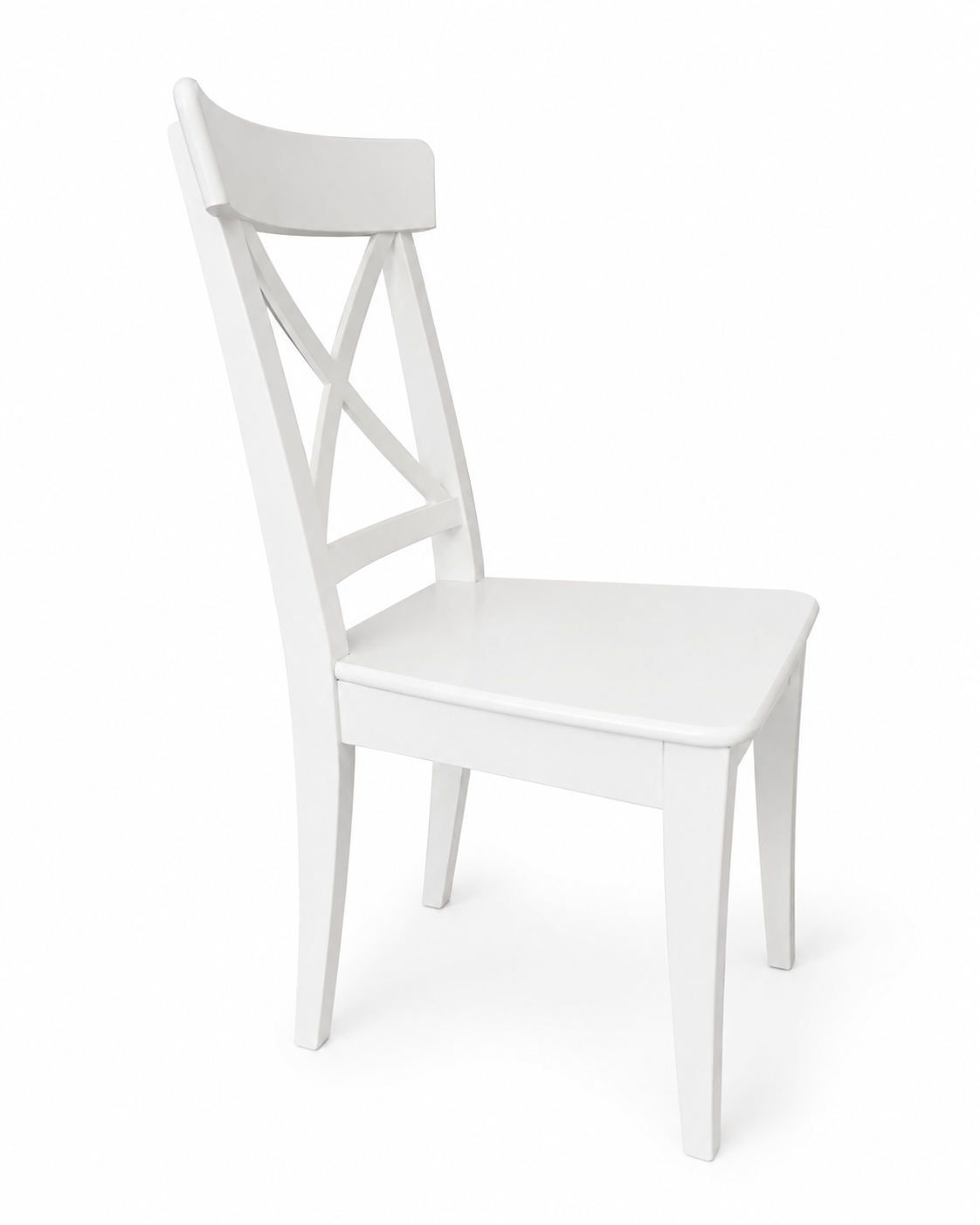 IKEA INGOLF White Solid Wood Cross-Back Dining Chair