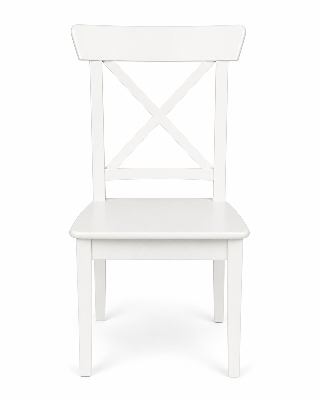 IKEA INGOLF White Solid Wood Cross-Back Dining Chair