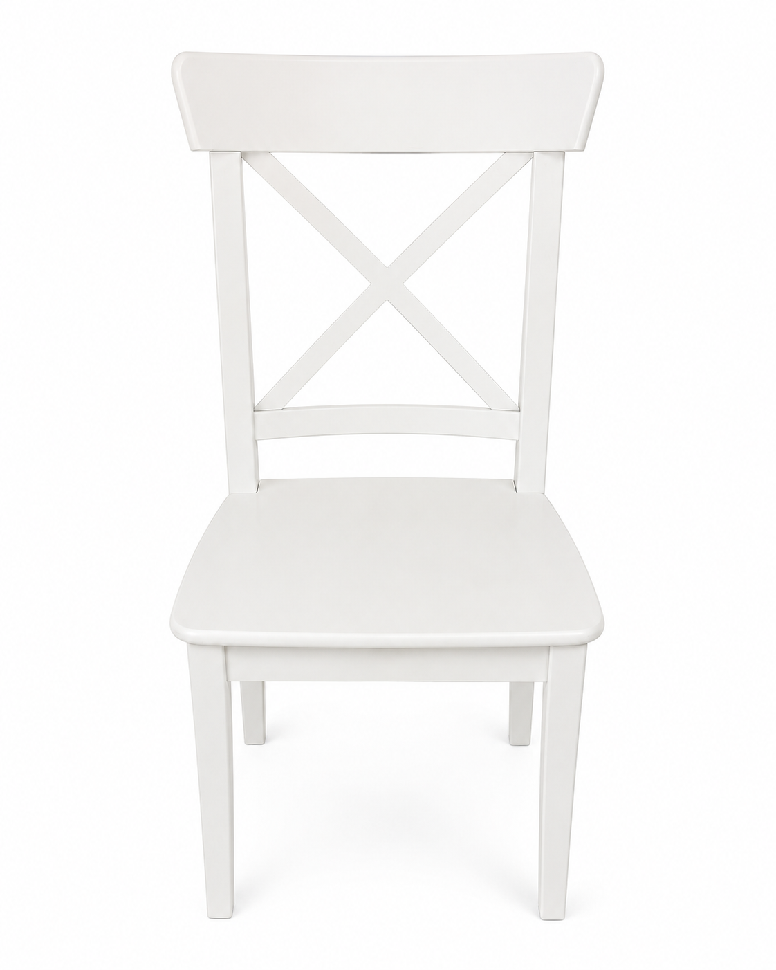 IKEA INGOLF White Solid Wood Cross-Back Dining Chair