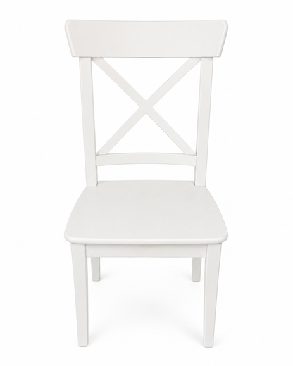 IKEA INGOLF White Solid Wood Cross-Back Dining Chair