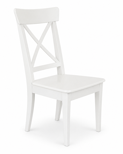 IKEA INGOLF White Solid Wood Cross-Back Dining Chair