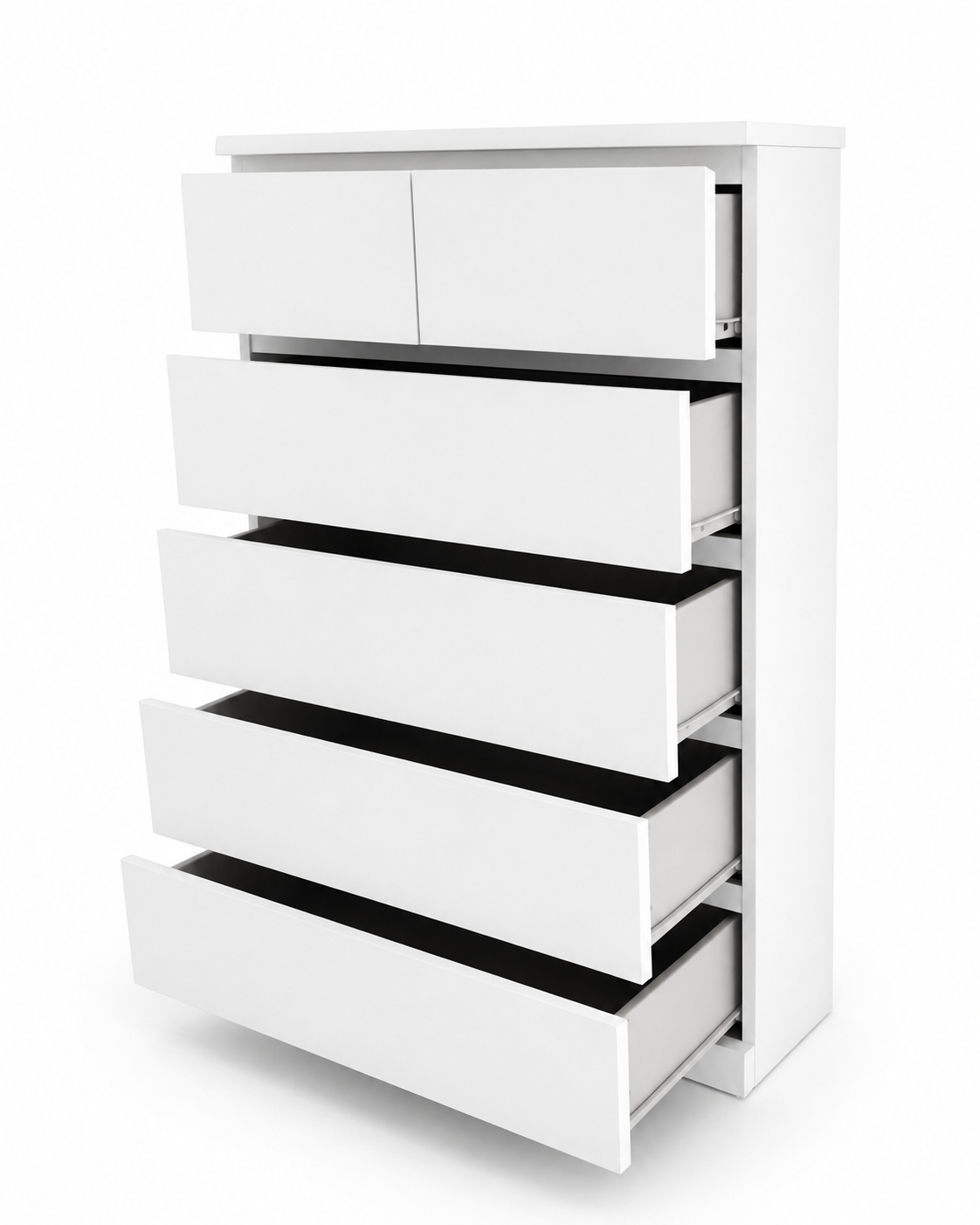 IKEA MALM Tall White Chest of 6 Drawers | 80x48x123 cm