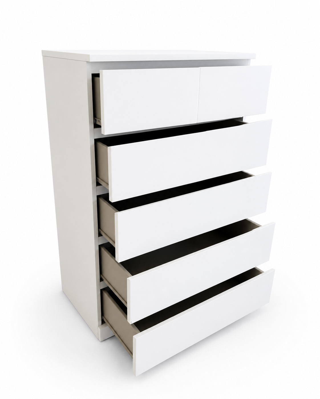 IKEA MALM Tall White Chest of 6 Drawers | 80x48x123 cm