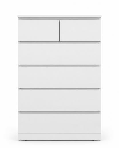 IKEA MALM Tall White Chest of 6 Drawers | 80x48x123 cm