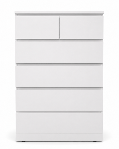 IKEA MALM Tall White Chest of 6 Drawers | 80x48x123 cm