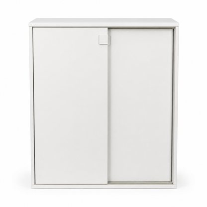 IKEA GALANT White Lockable Sliding-Door Office Cabinet | 160x45x120 cm