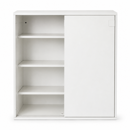 IKEA GALANT White Lockable Sliding-Door Office Cabinet | 160x45x120 cm