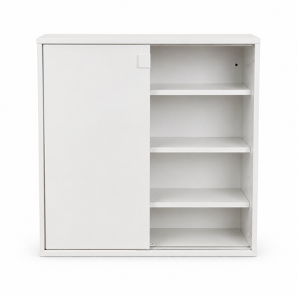IKEA GALANT White Lockable Sliding-Door Office Cabinet | 160x45x120 cm