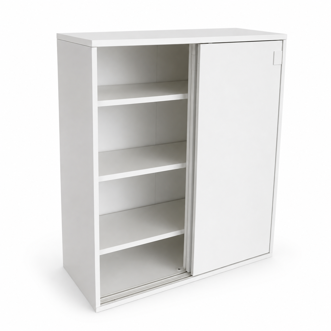 IKEA GALANT White Lockable Sliding-Door Office Cabinet | 160x45x120 cm