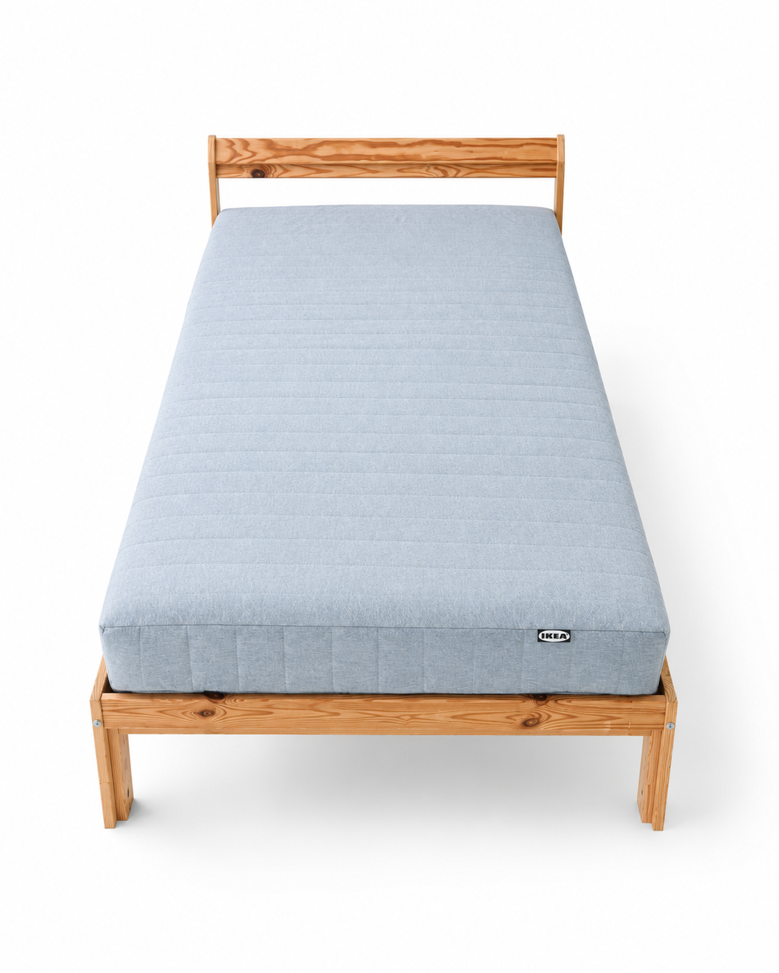 IKEA NEIDEN Single Pine Bed with ÅGOTNES Firm Foam Mattress | 90x200 cm