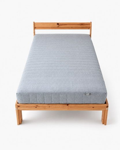 IKEA NEIDEN Single Pine Bed with ÅGOTNES Firm Foam Mattress | 90x200 cm