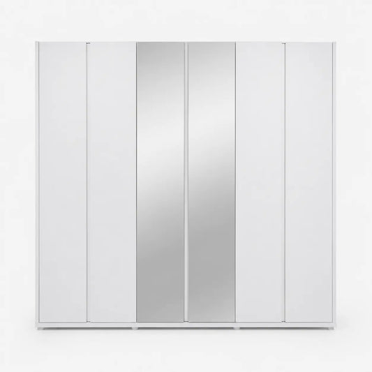 Home Box Artisan 6-Door Wardrobe with 2 Mirrors | Glossy - used 7 months