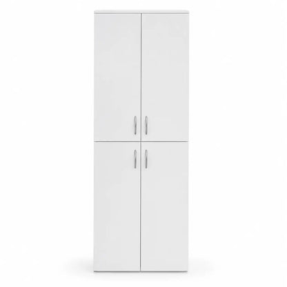 Modern Wooden Door Cabinet | White, Tall Storage, 80x40x200 cm - used 4 months