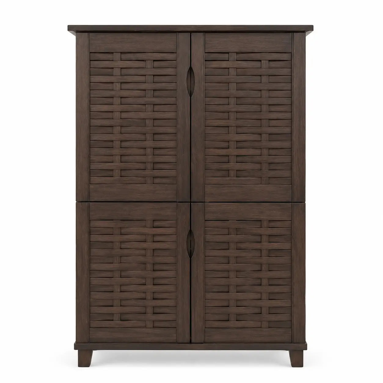 Galaxy Design 4-Door Wooden Shoe Rack & Organizer | Dark Brown, 75x37x132 cm - used 6 months