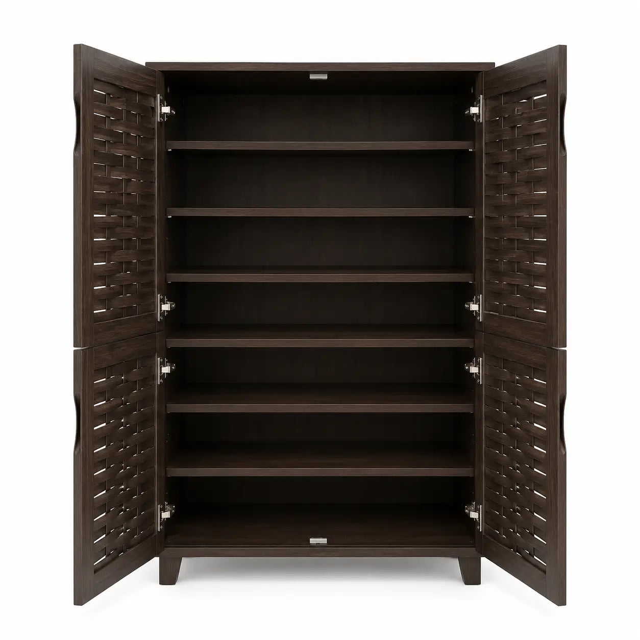 Galaxy Design 4-Door Wooden Shoe Rack & Organizer | Dark Brown, 75x37x132 cm - used 6 months