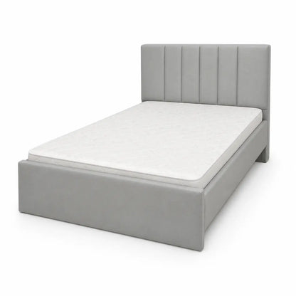 Single Upholstered Ottoman Storage Bed with Mattress | Light Grey, 120x200 cm - used 5 months