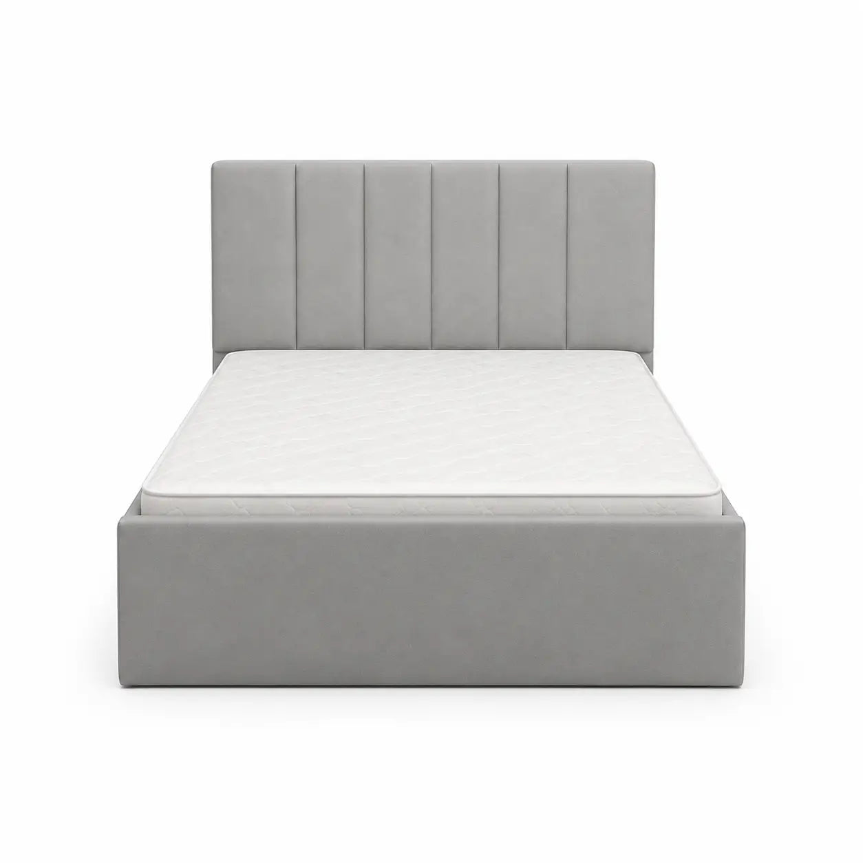 Single Upholstered Ottoman Storage Bed with Mattress | Light Grey, 120x200 cm - used 5 months