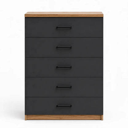 Home Urs April Chest of 5 Drawers | Ivory Oak & Anthracite - used 4 months