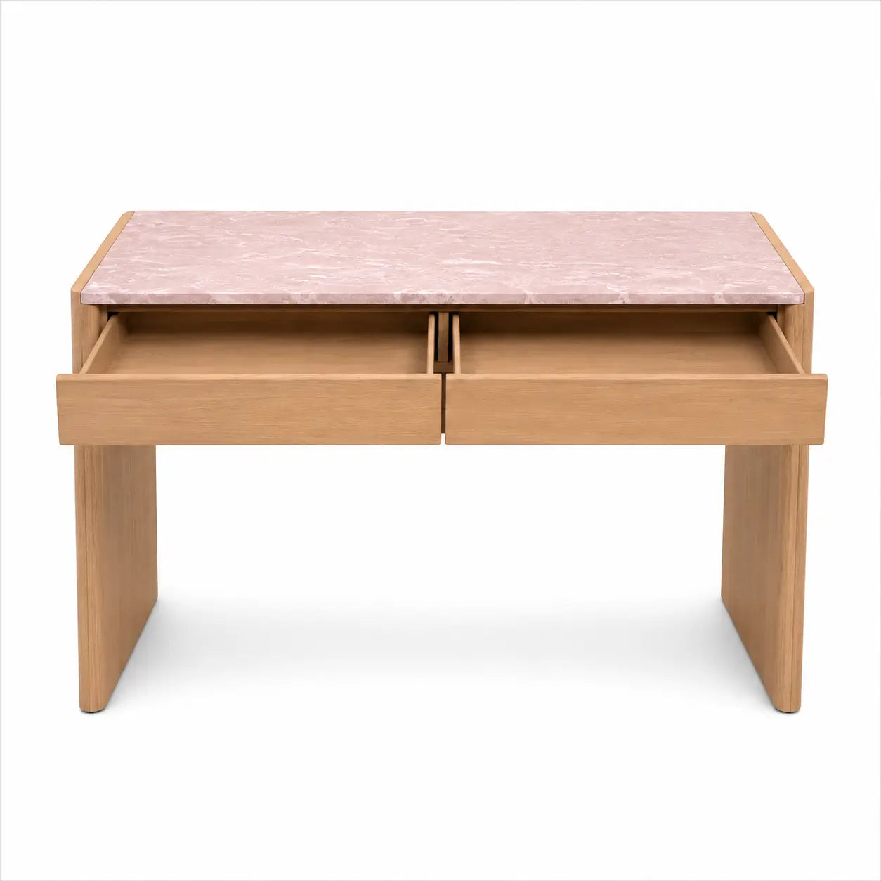 Elsie Marble Desk | Ocean Marble/Travertine & Ash Veneer - used 4 months