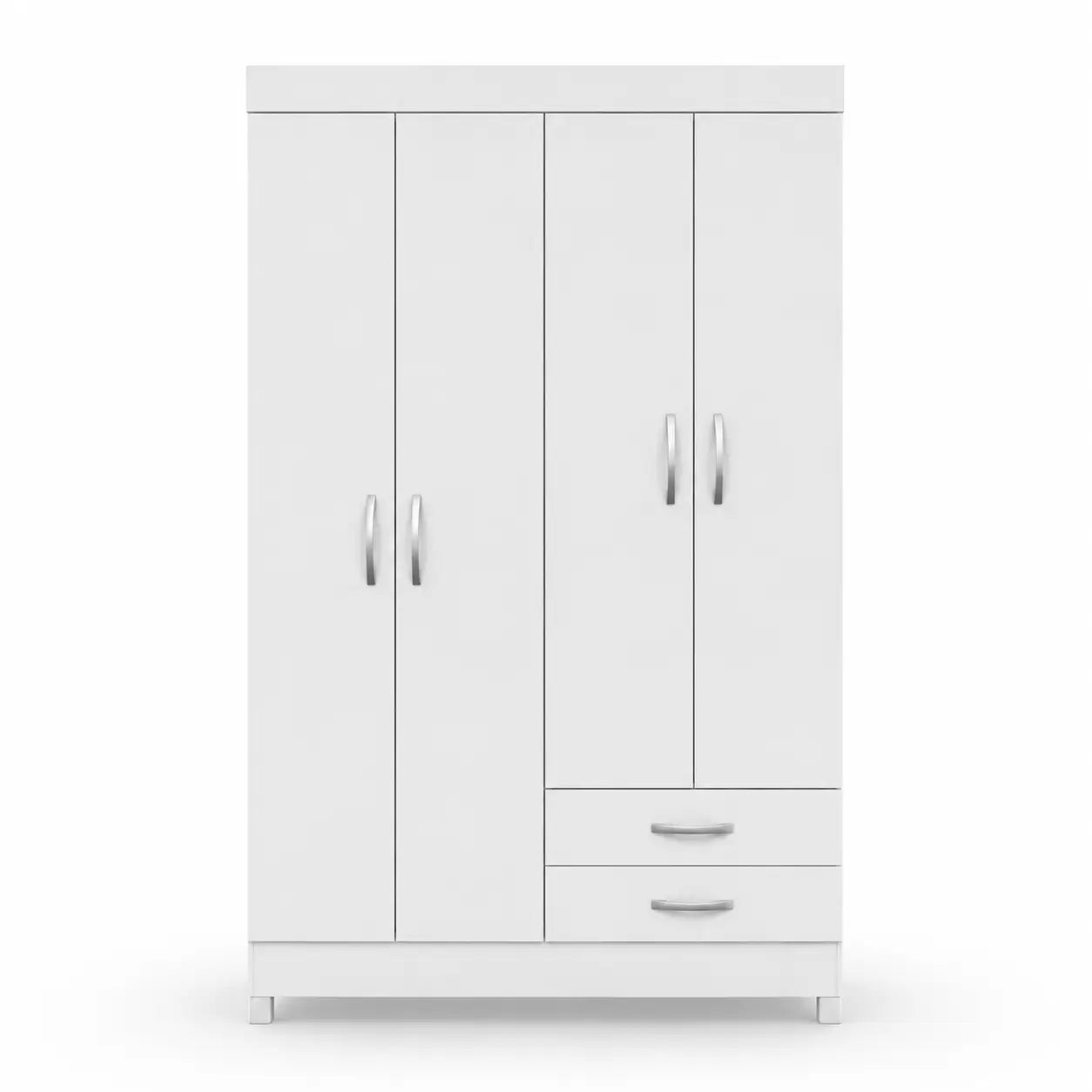 PAN Home Clean 4-Door Wardrobe with 2 Drawers | White - used 5 months
