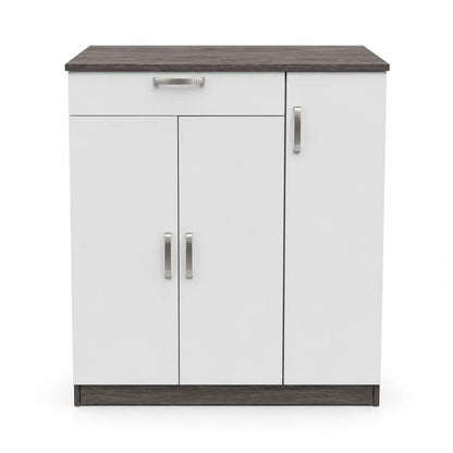 Mahmayi Multifunctional Cabinet | Dark Grey Concrete-Textured & White - used 8 months