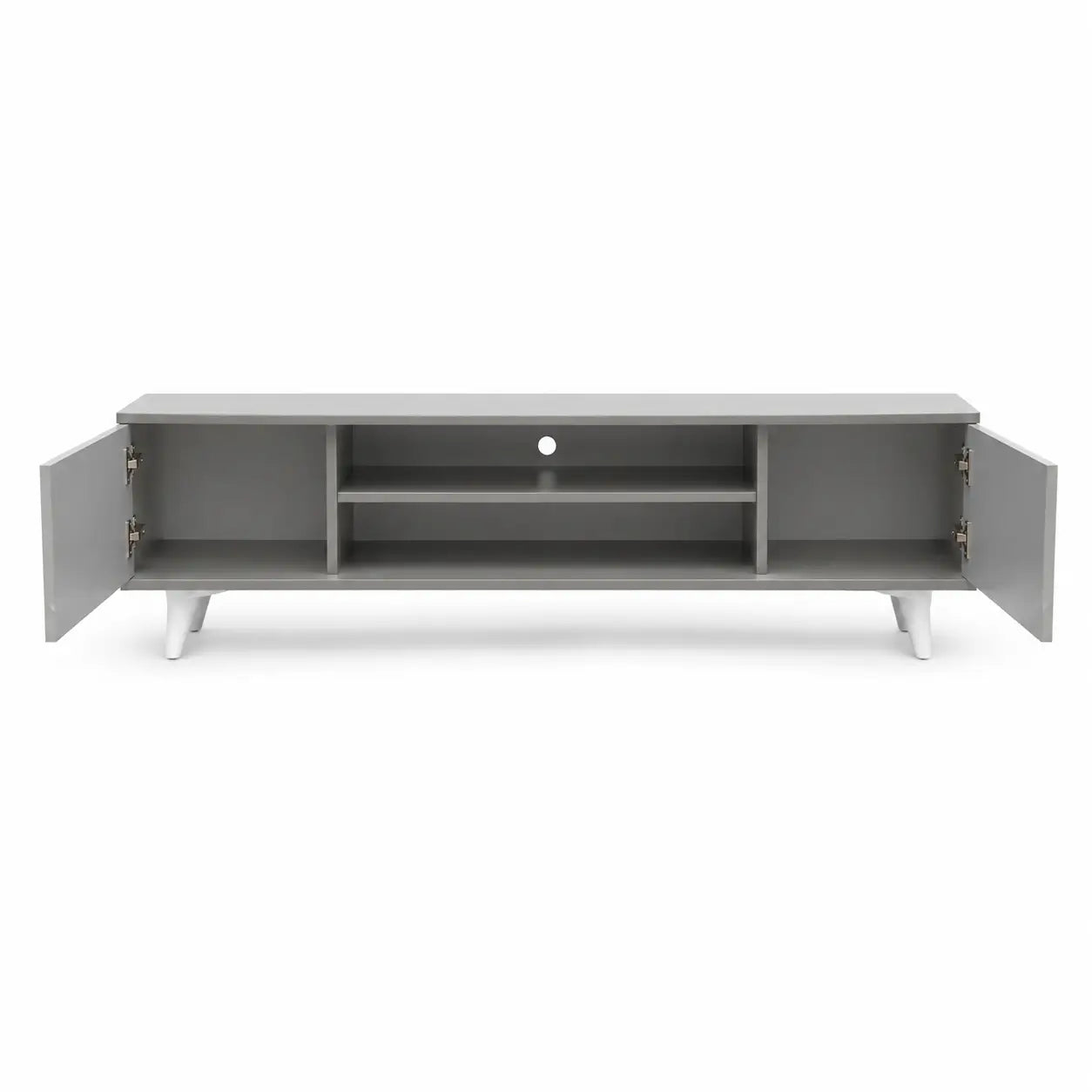 Nadal TV Unit | Matte Grey, Mid-Century Modern Legs - used 4 months