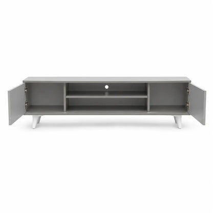 Nadal TV Unit | Matte Grey, Mid-Century Modern Legs - used 4 months