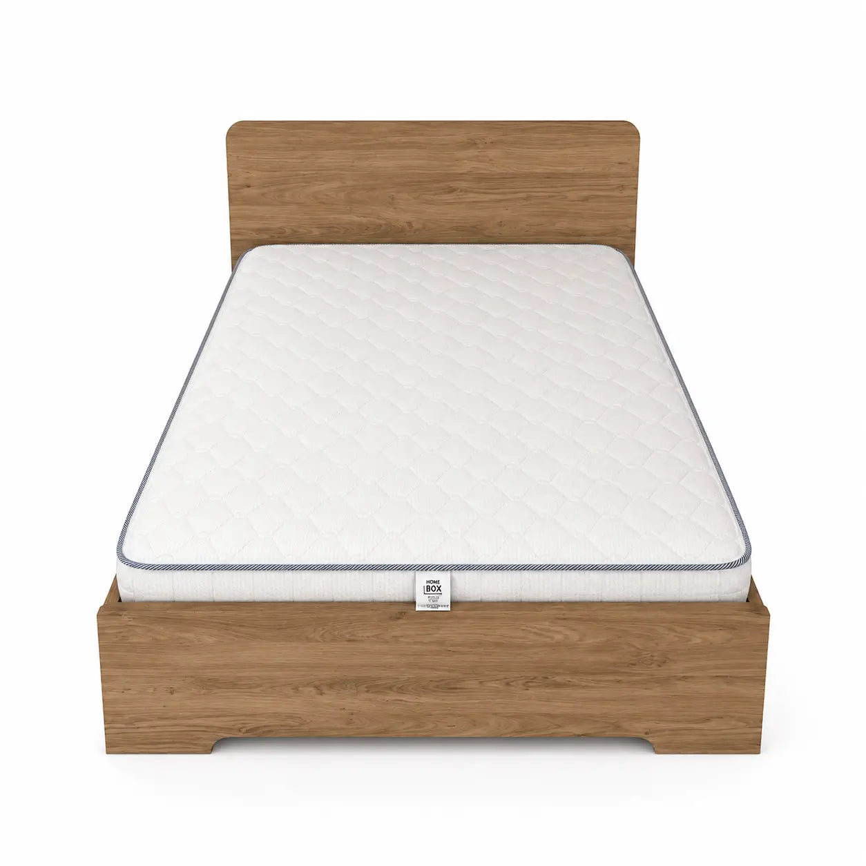 Single Bed Set with Mattress | Light Wood Grain, Platform Base, 120x200 cm - used 5 months