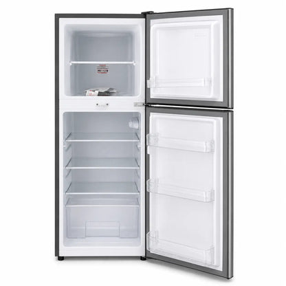 Geepas GRF2209SXE Double-Door Refrigerator | 200L Gross, Direct Cool, Dark Silver - used 4 months