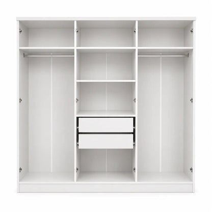 Home Box Londrina 6-Door Wardrobe | White High Gloss - used 6 months
