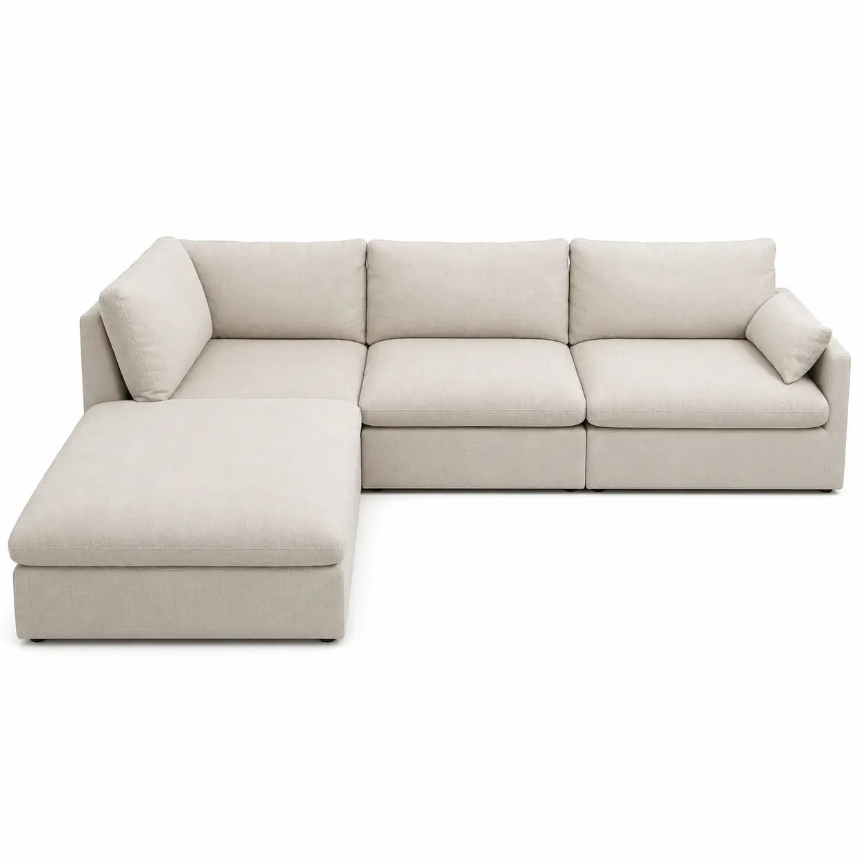 Ashley Luxe Whitehaven 4-Piece Modular Sectional | Customizable, Plush Feather-Blend Cushions - used 8 months