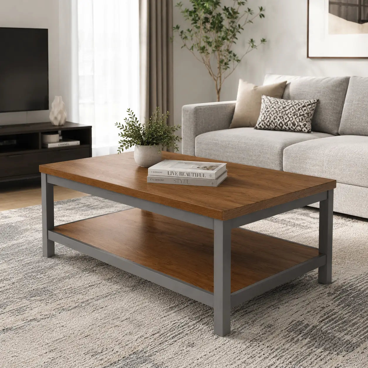 Home Box Vinci Coffee Table | Mid-Century Modern, 120x54x46.5 cm - used 3 months