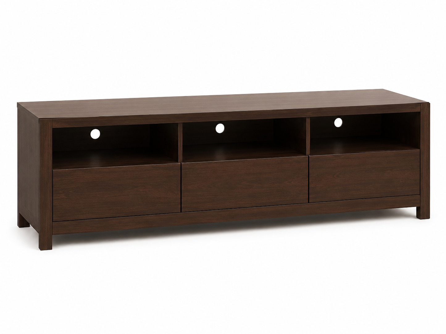 Home Centre Dark Brown TV Unit with Storage | 170x45x55 cm