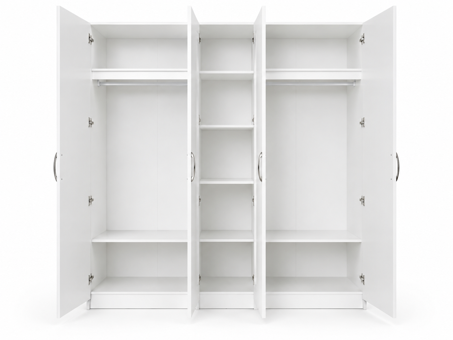 Home Box Kulltorp Plus 5-Door Wardrobe with Mirror | Neutral, 200x55x209 cm