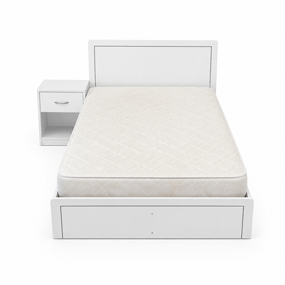 Home Box Movo Oasis Twin Bed Set with Mattress & Side Table | 120x200 cm - used 4 months