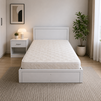 Home Box Movo Oasis Twin Bed Set with Mattress & Side Table | 120x200 cm - used 4 months