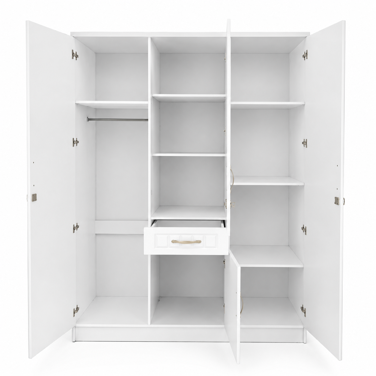 Galaxy Design 3-Door Wardrobe with Mirror | White - used 5 months
