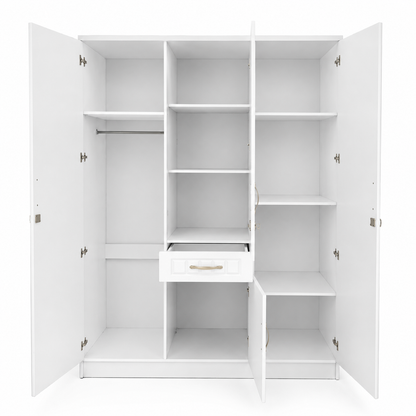 Galaxy Design 3-Door Wardrobe with Mirror | White - used 5 months