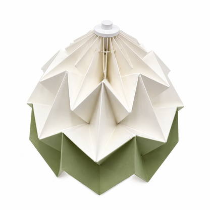Home Box Tasha Paper Table Lamp | Green & White Folded Shade, 50 cm - used 3 months