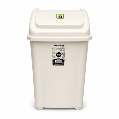 Baysem Merdem No. 4 Fantasy Dustbin | 32 Litres, White - used 1 months