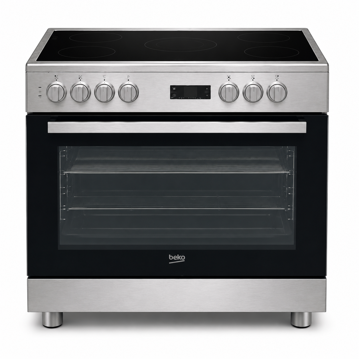 Beko GM17300GXNS 90x60cm Freestanding Ceramic Electric Cooker | Stainless Steel & Black Glass - used 7 months
