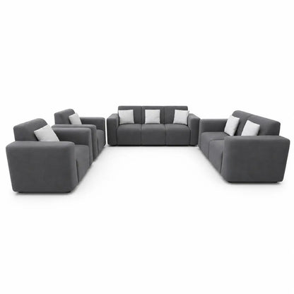 7-Seater U-Shape Sectional Sofa Set | Dark Grey/Charcoal, 3+2+1+1 - used 5 months